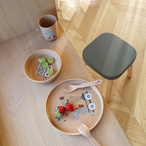 Набор детской посуды nuuroo "Marius Iced Coffee", 5 предметов, кофе со льдом